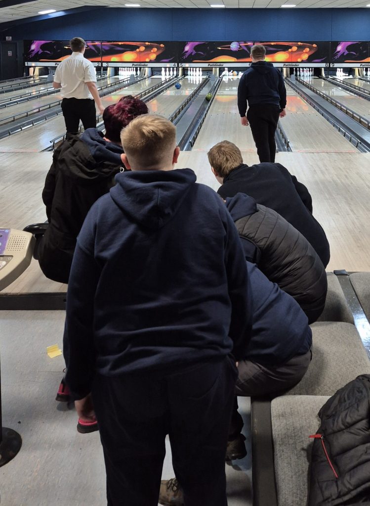 Pledge2Learn students taking part in a bowling competition